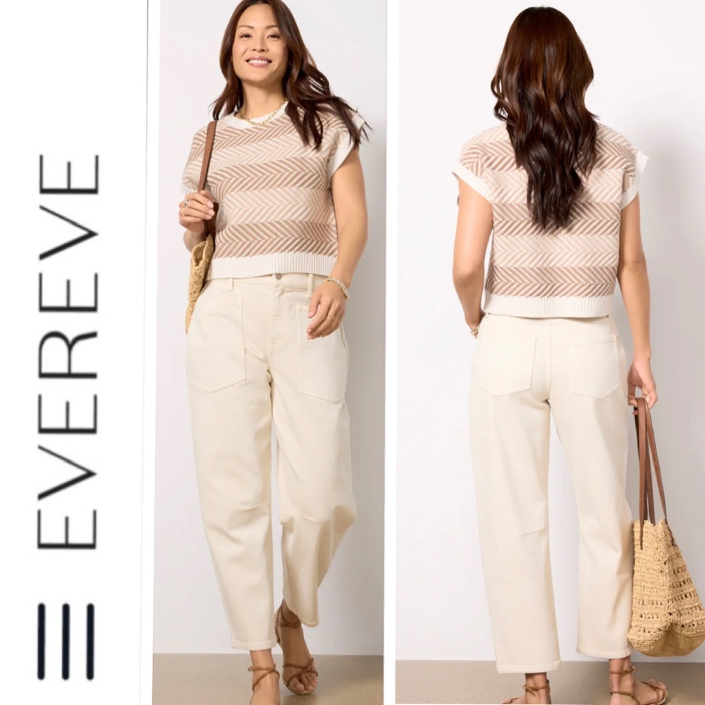 Evereve Cream Cora pant